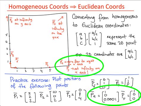 Vectors Transformation Of Homogeneous Coordinates To Euclidean