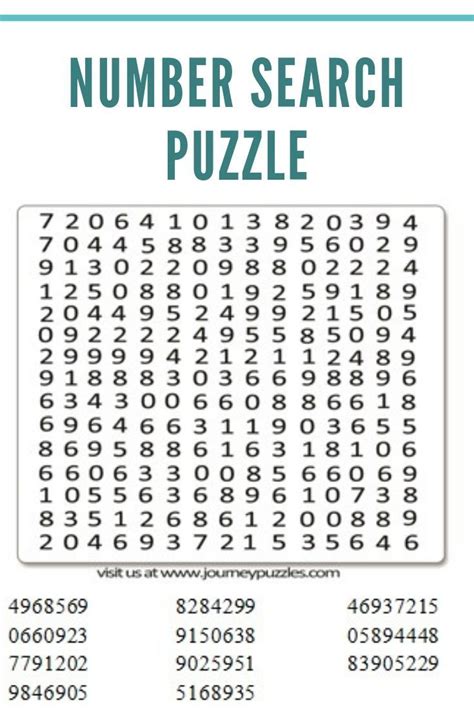 Number Search Puzzle Word Find Hidden Picture Puzzles Learning Math