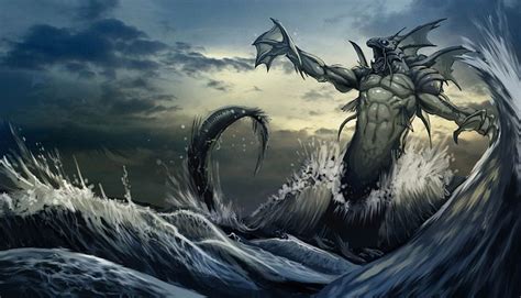Sea Monster Computer Backgrounds Mythical Sea Creatures Hd Wallpaper