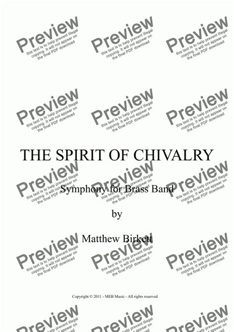 The Spirit Of Chivalry Download Sheet Music Pdf File