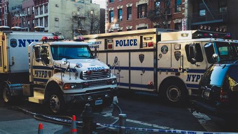 Nypd Emergency Services Unit Huge New York City Police Trucks Youtube