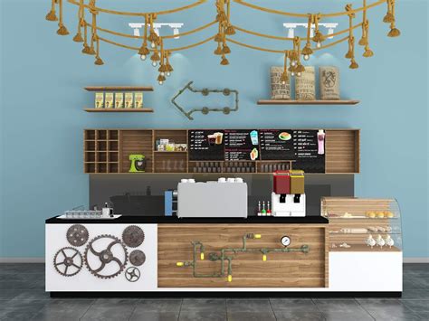 Industrial Coffee Counter Bar 3d Model By Tranduyhieu