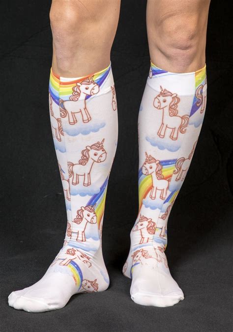 Unicorns Rainbows Pod Sox Unicorn Compression Socks For Nurses Nurse Compression Socks