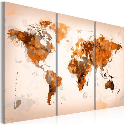 Obraz Map Of The World Desert Storm Triptych 60×40 Dekoracje Domowe
