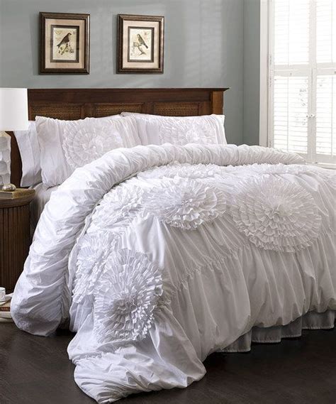 This Beautifully Clean White Comforter Set Adds A Luxurious Touch To