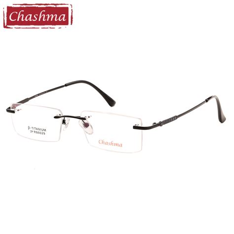 Chashma Brand Optical Titanium Glasses Frame Eyeglasses Rimless