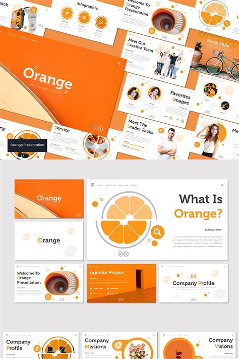 Orange Powerpoint Template For 21
