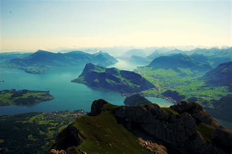 Mount Pilatus Lake Lucerne Switzerland Natural Landmarks Lake