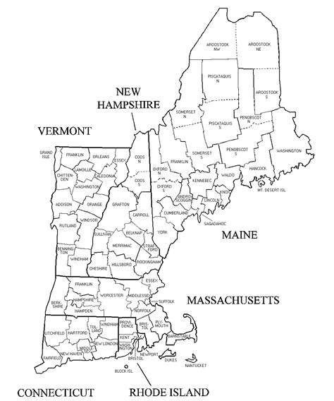 Map Of New England Cities And States