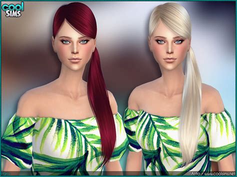 Sims 4 Cc Cute Side Ponytail Hairstyles All Free