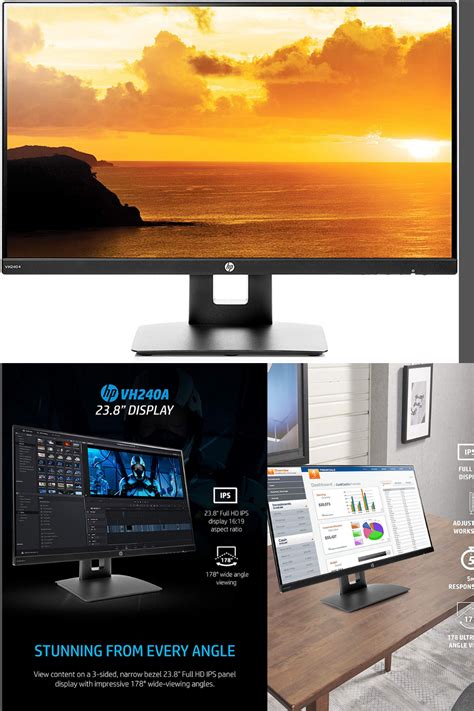 Hp Vh240a 238 Inch Full Hd 1080p Ips Led Monitor With Built In