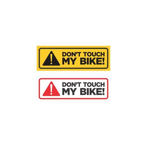 4 Stickers For Bike Frame 4x Bike Warning Stickers Dont Touch My Bike