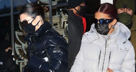 Kendall And Kylie Jenner Bundle Up While Shopping In Aspen Kendall