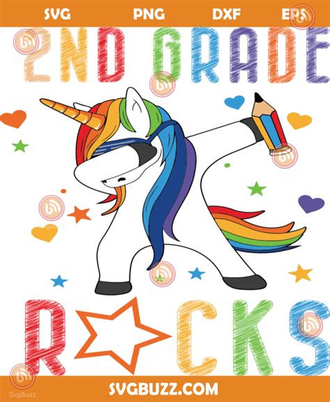 1st Grade Rock Svg Back To School Svg Unicorn Svg Students Svg