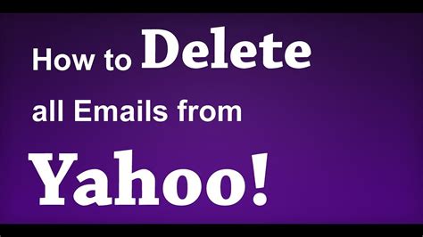 How To Delete All Emails From Yahoo How To Empty Yahoo Inbox Folder