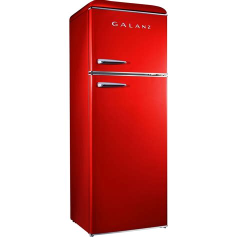 Galanz 12 Cu Ft Top Mount Retro Style Refrigerator Red Apara Supply