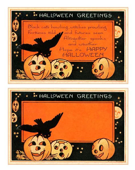 Chocolate Rabbit Graphics Vintage Halloween Postcard