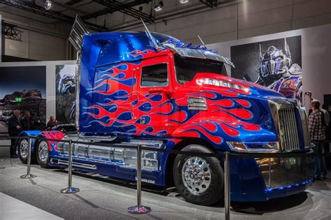 Providing data is voluntary, however, it is necessary to send an information bulletin. Optimus Prime Transformers Truck at the ... | Stock Photo | Colourbox