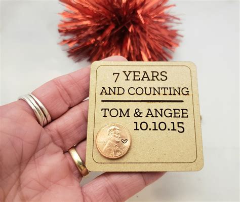 Personalized Copper Anniversary T Copper Coin 7 Year Anniversary