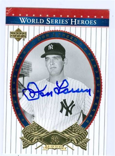Don Larsen Autographed Baseball Card New York Yankees 2002 Upper Deck