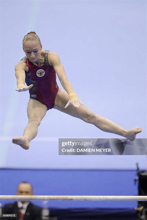 russia s ksenia semenova performs on uneven bars to win silver during news photo getty images