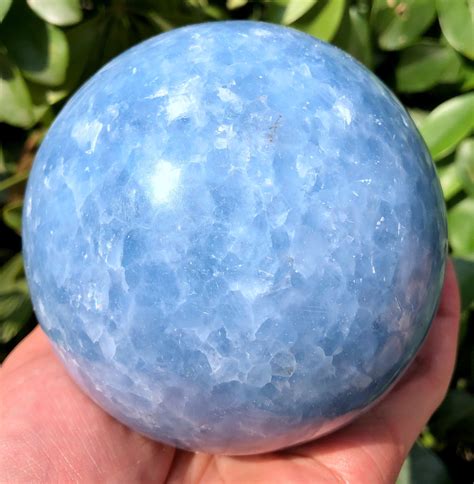 Large Natural Blue Celestite Crystal Quartz Sphere Kyanite Etsy