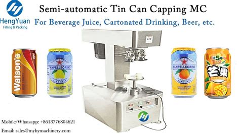 Semi Automatic Drinking Tin Can Capping Machine Carbonated Juice Tin