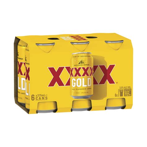 Buy Xxxx Gold Cans 375ml 6 Pack Coles
