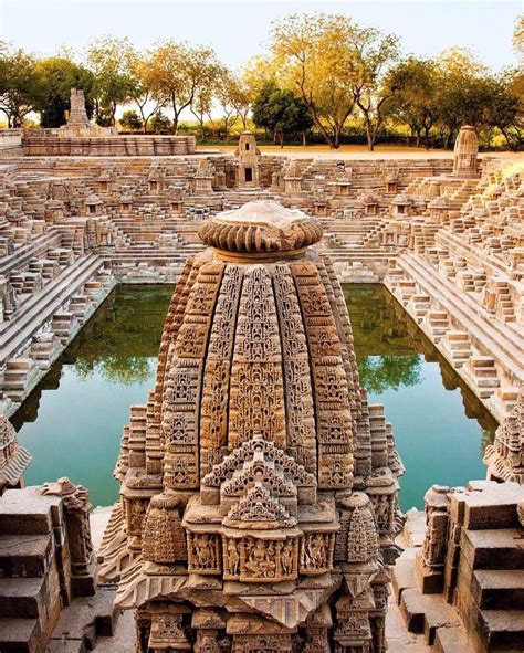 The Sun Temple At Modhera In Gujarat Ancient Indian Architecture