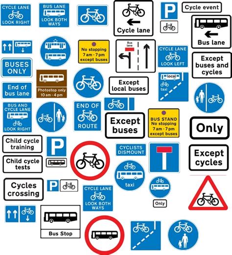 Traffic Signs 1 Bus And Cycle By Diondeville On Deviantart