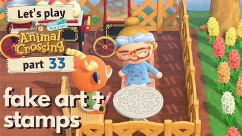 fake paintings + stamps ~ Animal Crossing New Horizons: part 33 