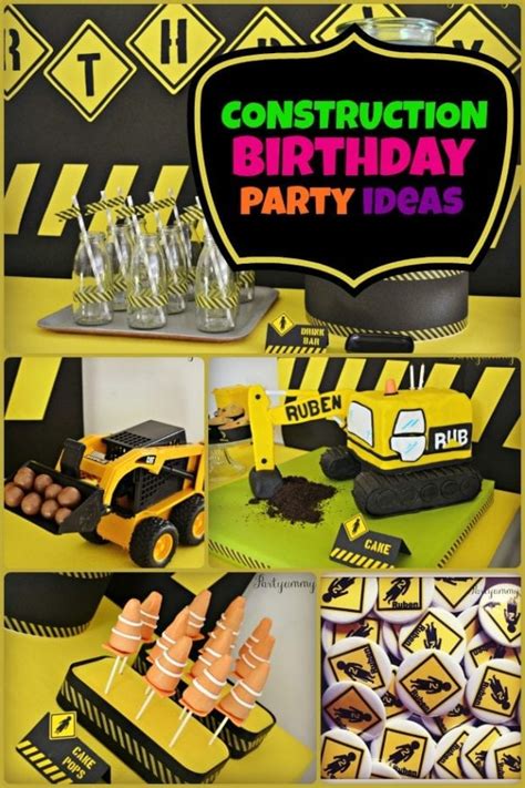 A Boy S Construction Themed Birthday Party Spaceships And Laser Beams
