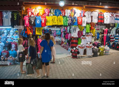 Turkey Province Of Antalya Side Shopping Street Stock Photo Alamy