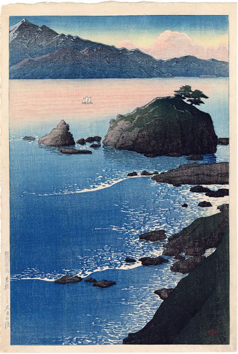 hasui kude beach wasaka sold egenolf gallery japanese prints