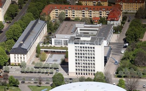 Luftaufnahme Erfurt Verwaltungsgebäude Des Thüringer Landtag An Der Jürgen Fuchs Straße In