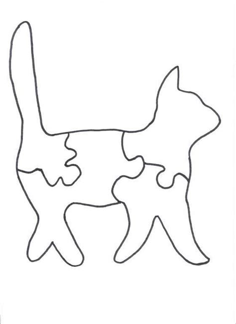 Tabby The Cat Puzzle Pattern Scroll Saw Wooden Puzzles Cat Puzzle