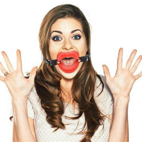 Women Flirting Bandage Silicone Open Mouth Gag Bdsm Oral O Ring Lips