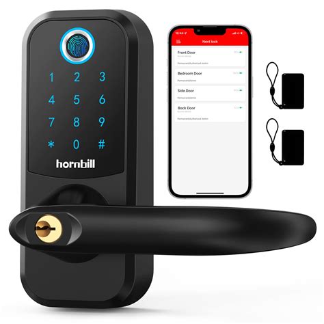 Buy Hornbill Smart Lock Keyless Entry With Handle Fingerprint Door
