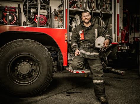Firefighter Near Truck Stock Image Image Of Profession 41203257