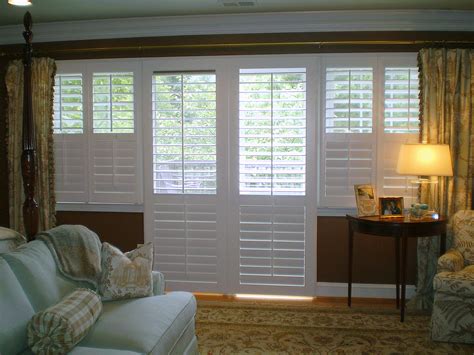Privacy with our beautiful, wood 'divider rail' plantation shutters ...
