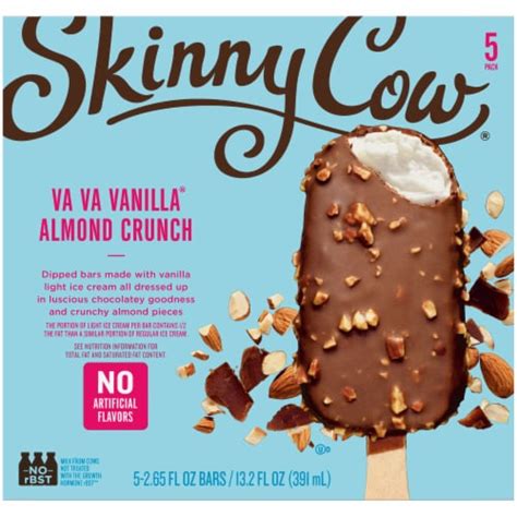 Skinny Cow Va Va Vanilla Almond Crunch Dipped Low Fat Ice Cream Bars 5