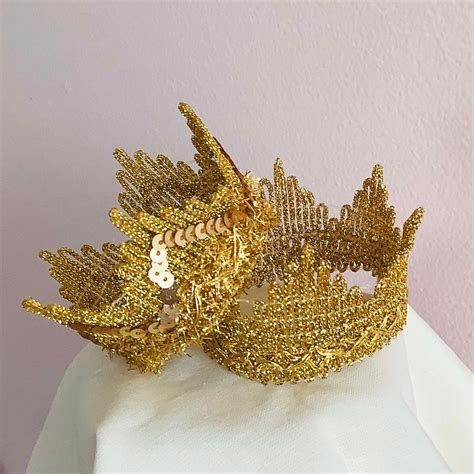 Pet Birtday Crown Set Of 2 Crowns Gold Lace Crown Pet Etsy