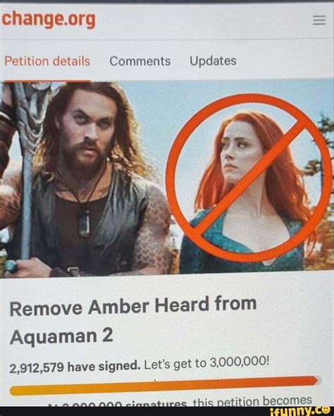 Petition Details Comments Updates Remove Amber Heard From Aquaman 2