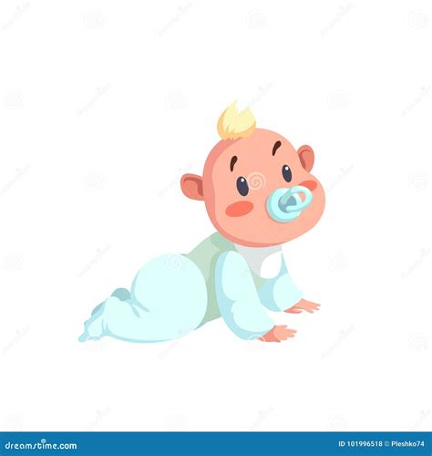 Cartoon Trendy Design Baby Character Vector Illustration In Simple