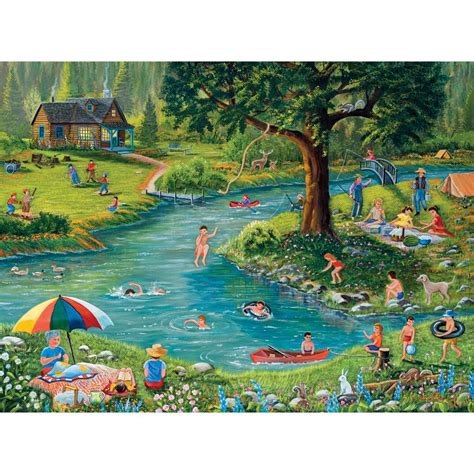 Fun At The Lake 1000 Piece Jigsaw Puzzle Bits And Pieces