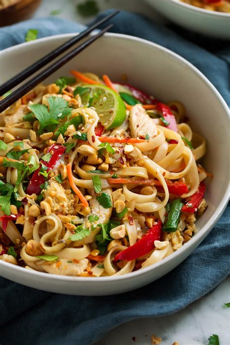 The combination of peanut butter, soy sauce, red pepper and brown sugar makes this dish thai. Pad Thai Recipe (with Chicken or Shrimp) - Cooking Classy