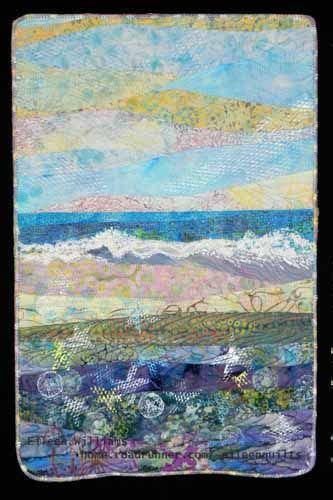 Spring Tide A Beachscape Art Quilt By Eileen Williams Ocean Quilt