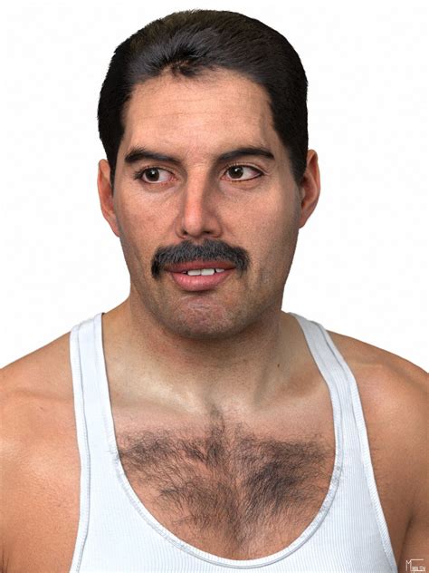 Portrait Of Freddie Mercury Marko Chulev Freddie Mercury Portrait 3d Portrait