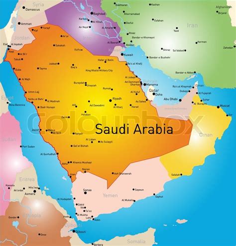 In this video you will get information about physical geography of saudi arabia. Vector color map of Saudi Arabia country | Stock Vector ...