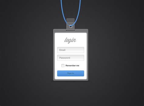 Login Card Web Design Digital Design Interface Design